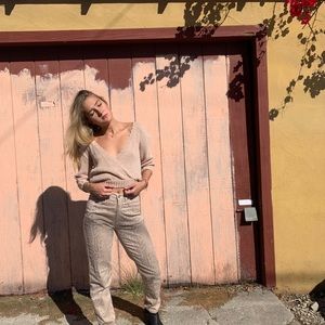 VINTAGE | Cream Knit Cropped Sweater